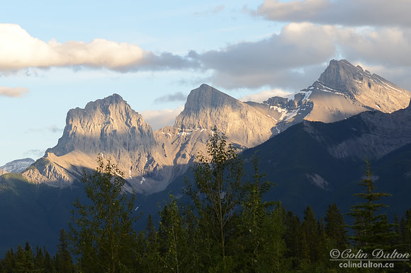 The Three Sisters illuminated